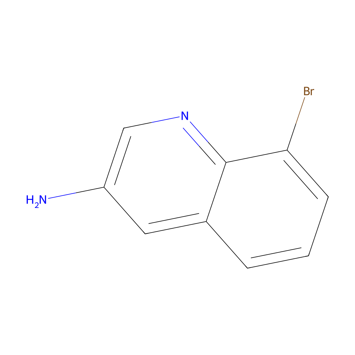 8-Bromoquinolin-3-amine molecular structure, CAS 347146-15-0