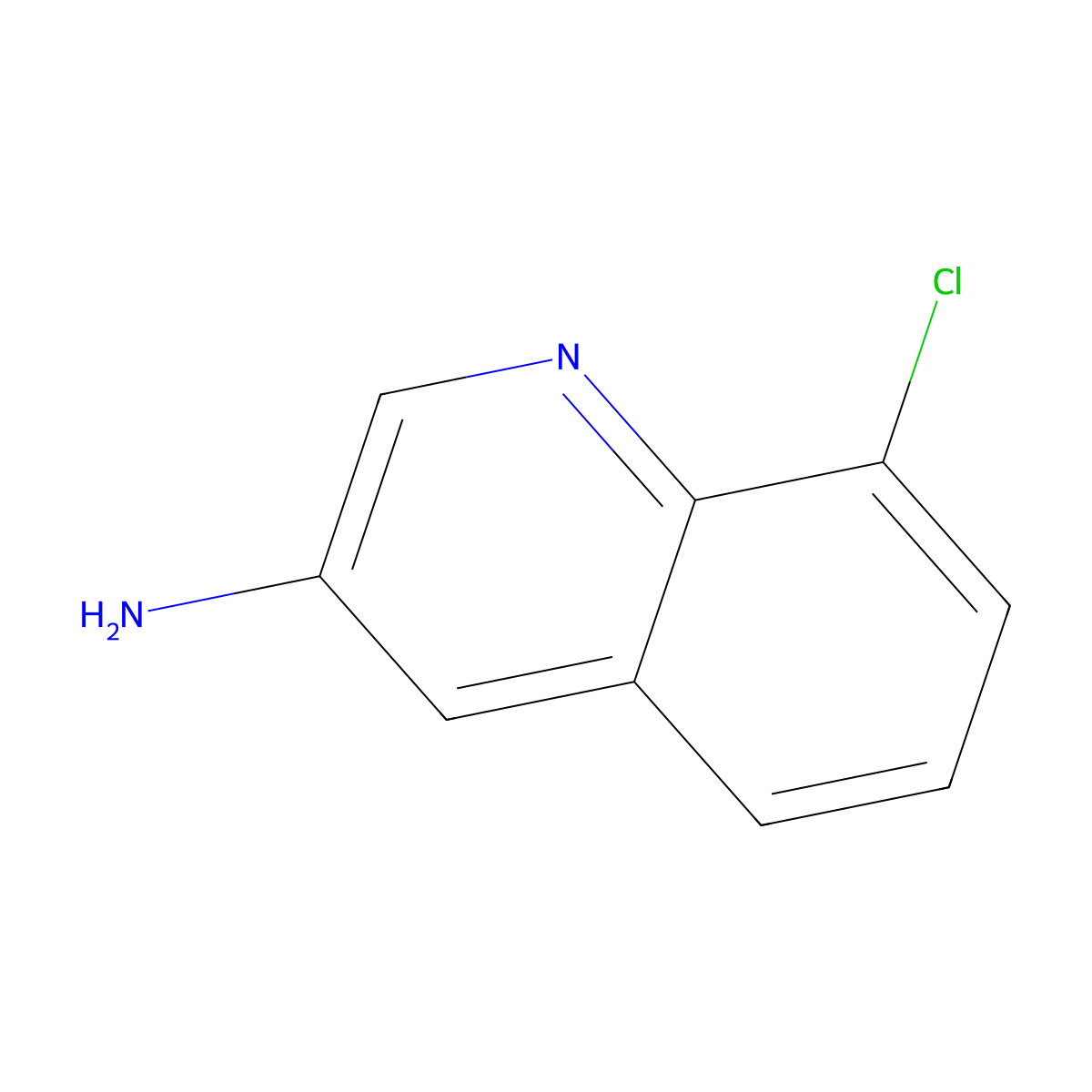 8-Chloro-3-quinolinamine molecular structure, CAS 347146-21-8