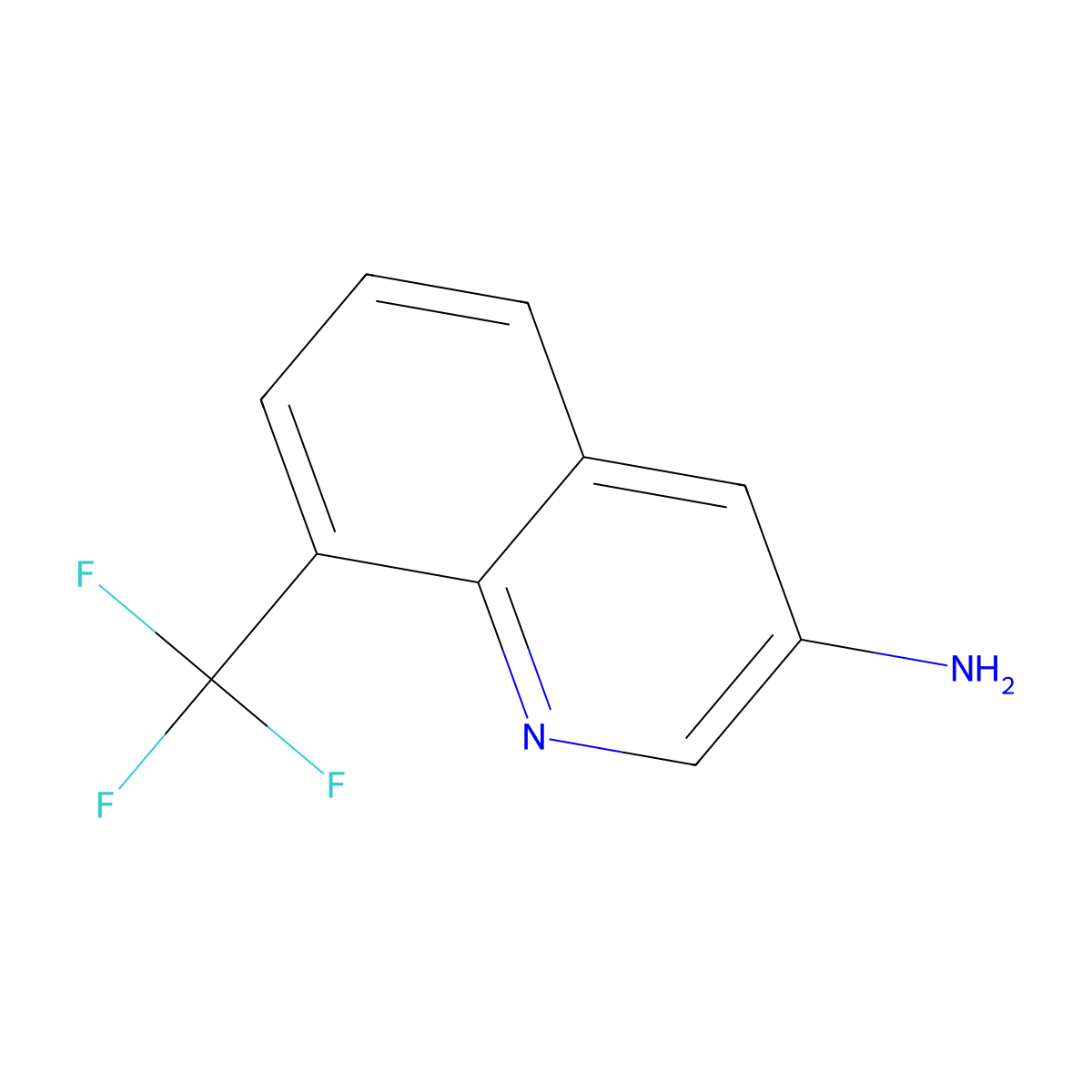 8-(Trifluoromethyl)quinolin-3-amine molecular structure, CAS 347146-22-9
