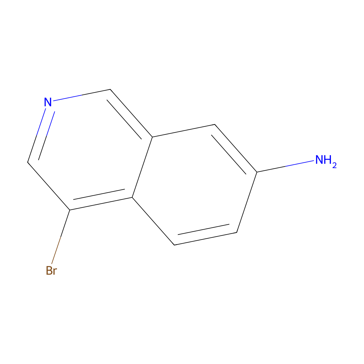 4-Bromoisoquinolin-7-amine molecular structure, CAS 347146-30-9