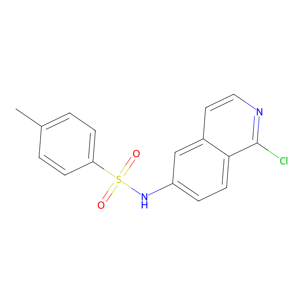 N-(1-chloroisoquinolin-6-yl)-4-methylbenzenesulfonamide molecular structure, CAS 347146-32-1