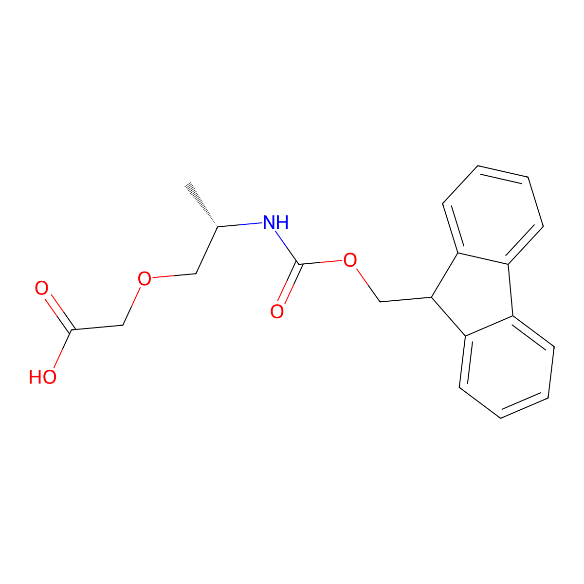 N-Fmoc-(S)-2-(2-aminopropoxy)acetic Acid molecular structure, CAS 347162-01-0