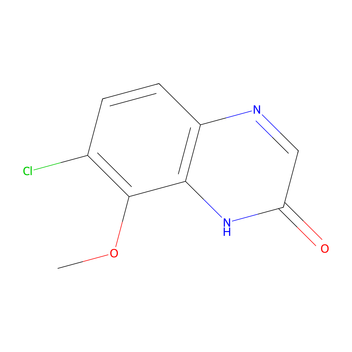 7-Chloro-8-methoxyquinoxalin-2-ol molecular structure, CAS 347162-21-4