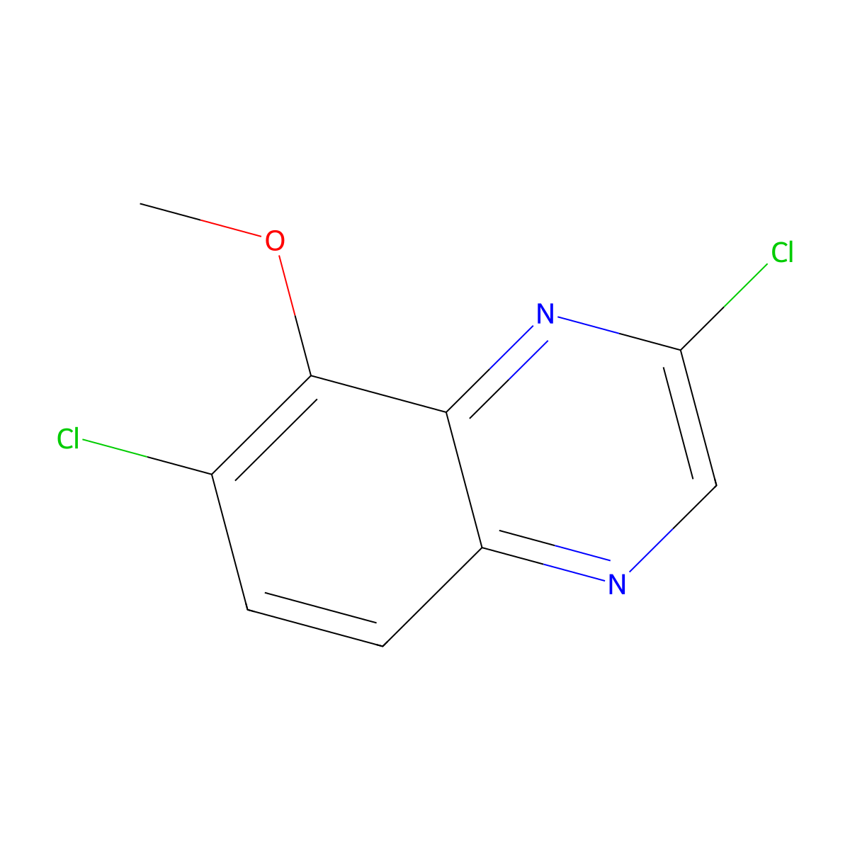 2,7-Dichloro-8-methoxyquinoxaline molecular structure, CAS 347162-22-5