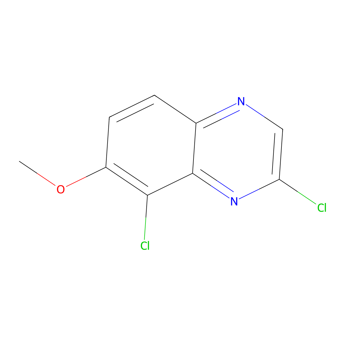 2,8-Dichloro-7-methoxyquinoxaline molecular structure, CAS 347162-92-9