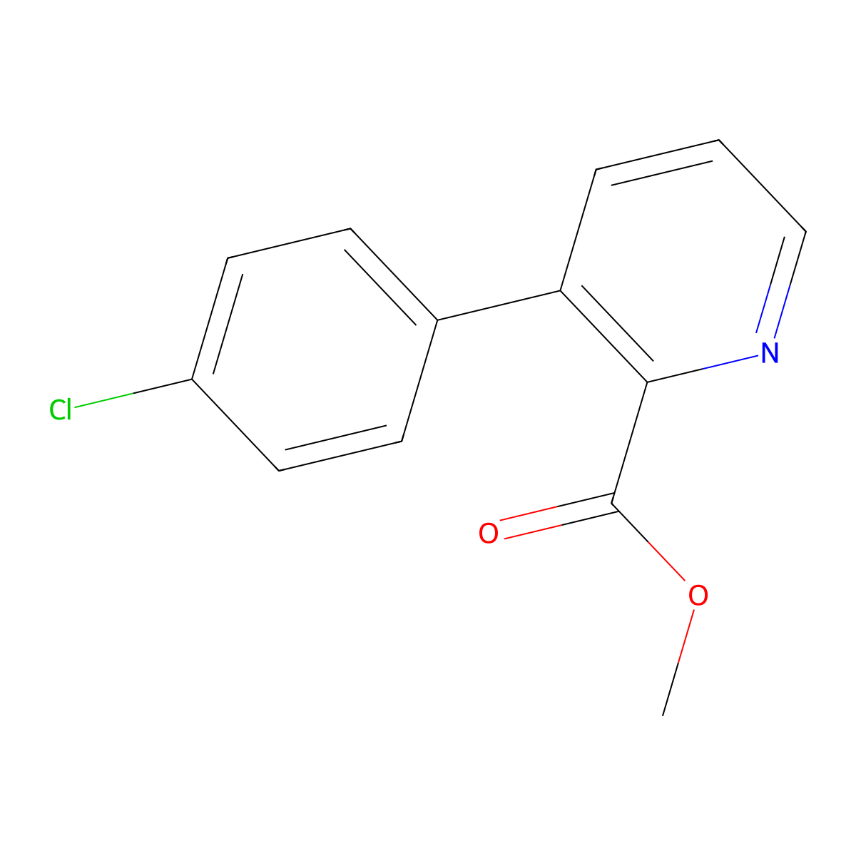 Methyl 3-(4-chlorophenyl)picolinate molecular structure, CAS 347174-25-8