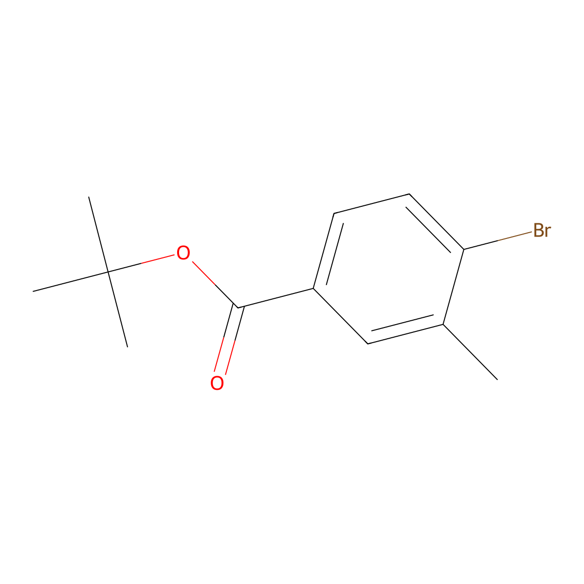 Tert-butyl 4-bromo-3-methylbenzoate molecular structure, CAS 347174-28-1