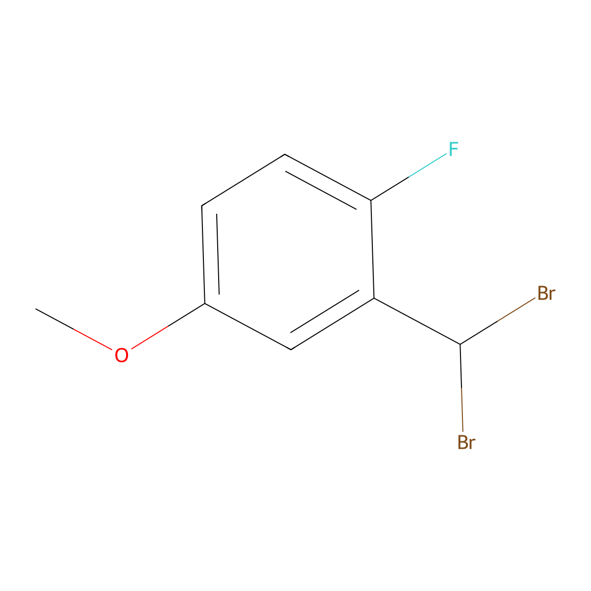 2-(Dibromomethyl)-1-fluoro-4-methoxybenzene molecular structure, CAS 347176-55-0