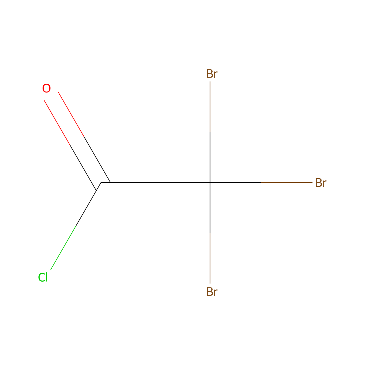 Acetyl chloride, tribromo- molecular structure, CAS 34718-47-3