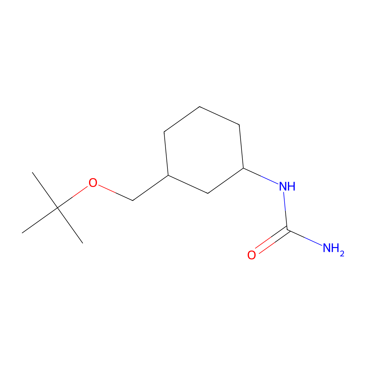 1-(3-(tert-Butoxymethyl)cyclohexyl)urea molecular structure, CAS 347184-70-7