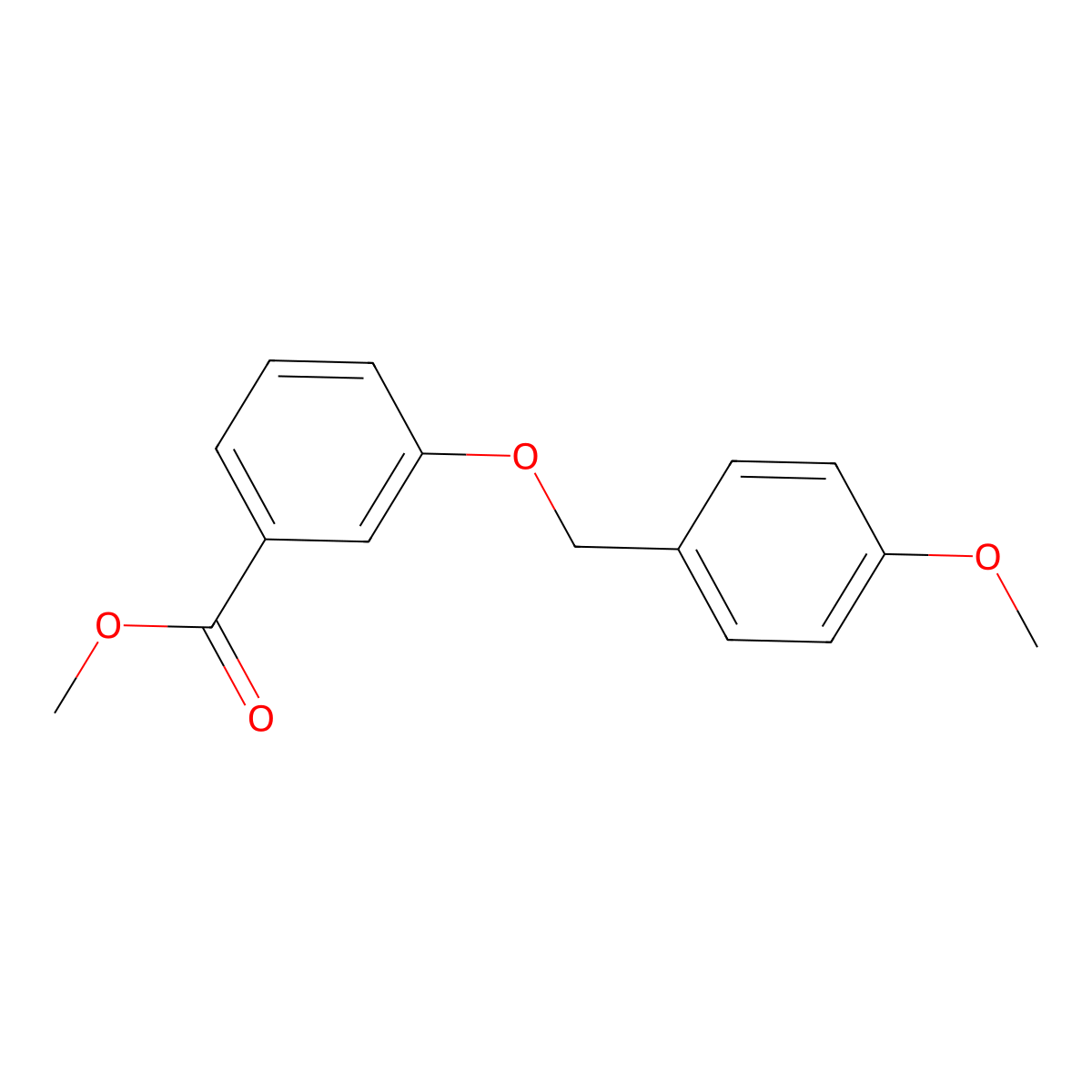Methyl 3-({[4-(methyloxy)phenyl]methyl}oxy)benzoate molecular structure, CAS 347184-75-2