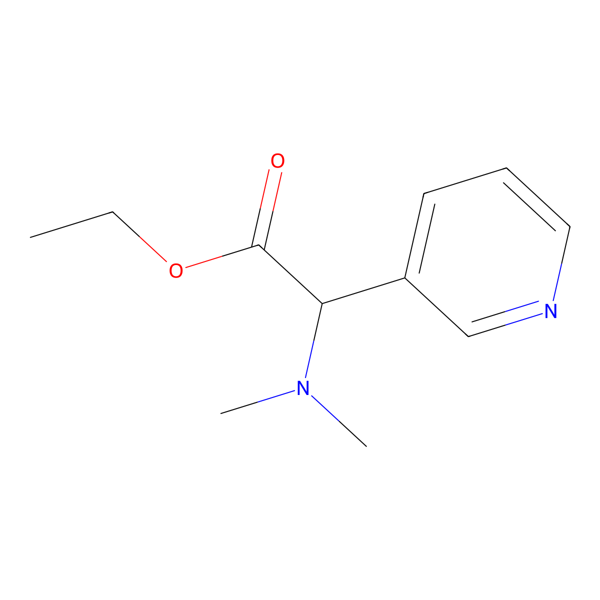 Ethyl 2-(dimethylamino)-2-(pyridin-3-yl)acetate molecular structure, CAS 347186-72-5