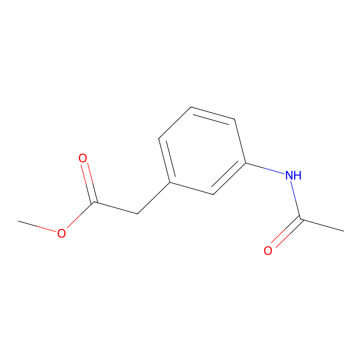 Methyl 2-(3-Acetamidophenyl)acetate molecular structure, CAS 347187-35-3