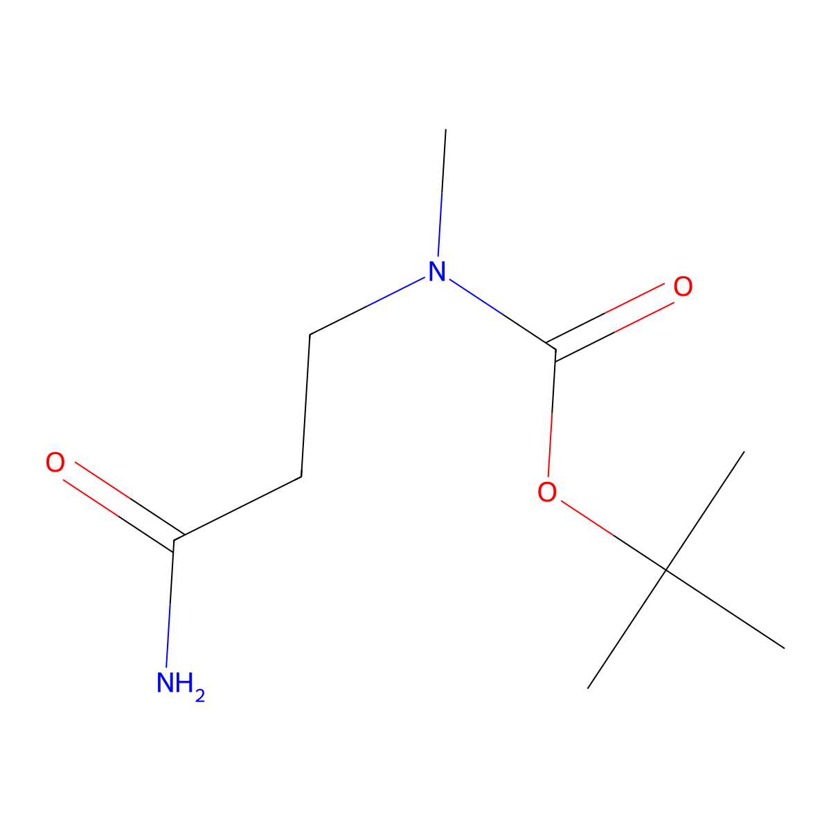 Tert-butyl (3-amino-3-oxopropyl)(methyl)carbamate molecular structure, CAS 347190-28-7