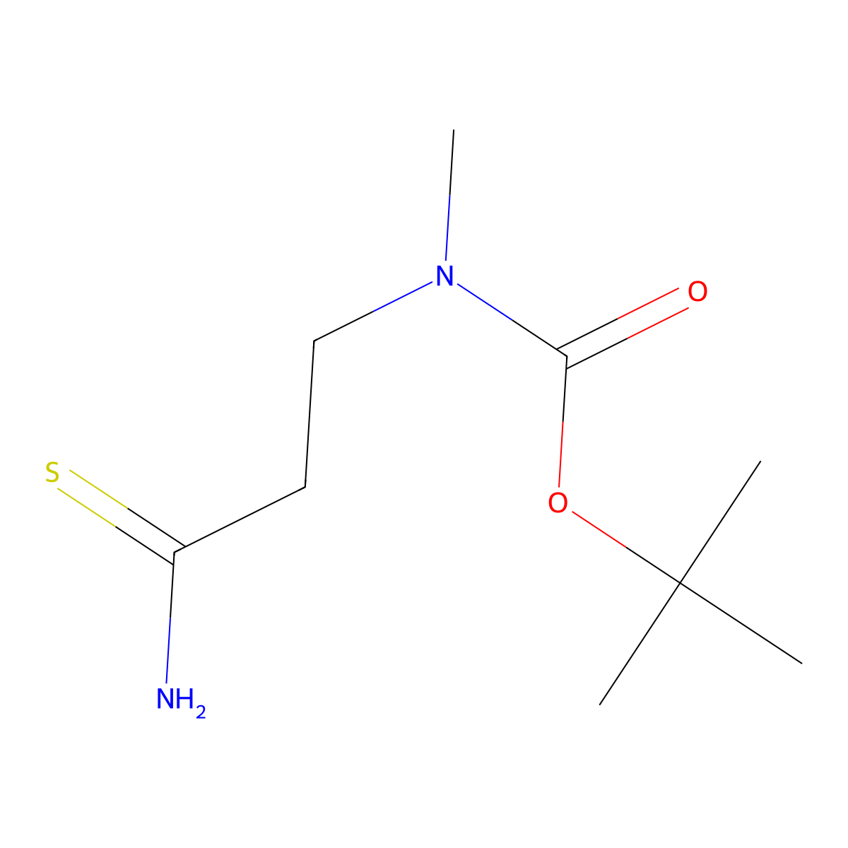 tert-butyl N-(2-carbamothioylethyl)-N-methylcarbamate molecular structure, CAS 347190-30-1