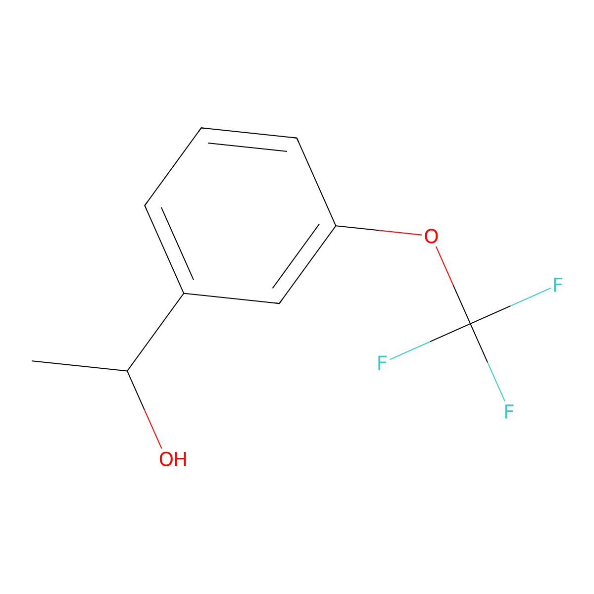 1-[3-(Trifluoromethoxy)phenyl]ethan-1-ol molecular structure, CAS 347194-02-9