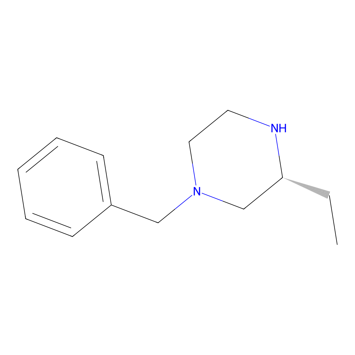 (R)-1-benzyl-3-ethylpiperazine molecular structure, CAS 347195-55-5