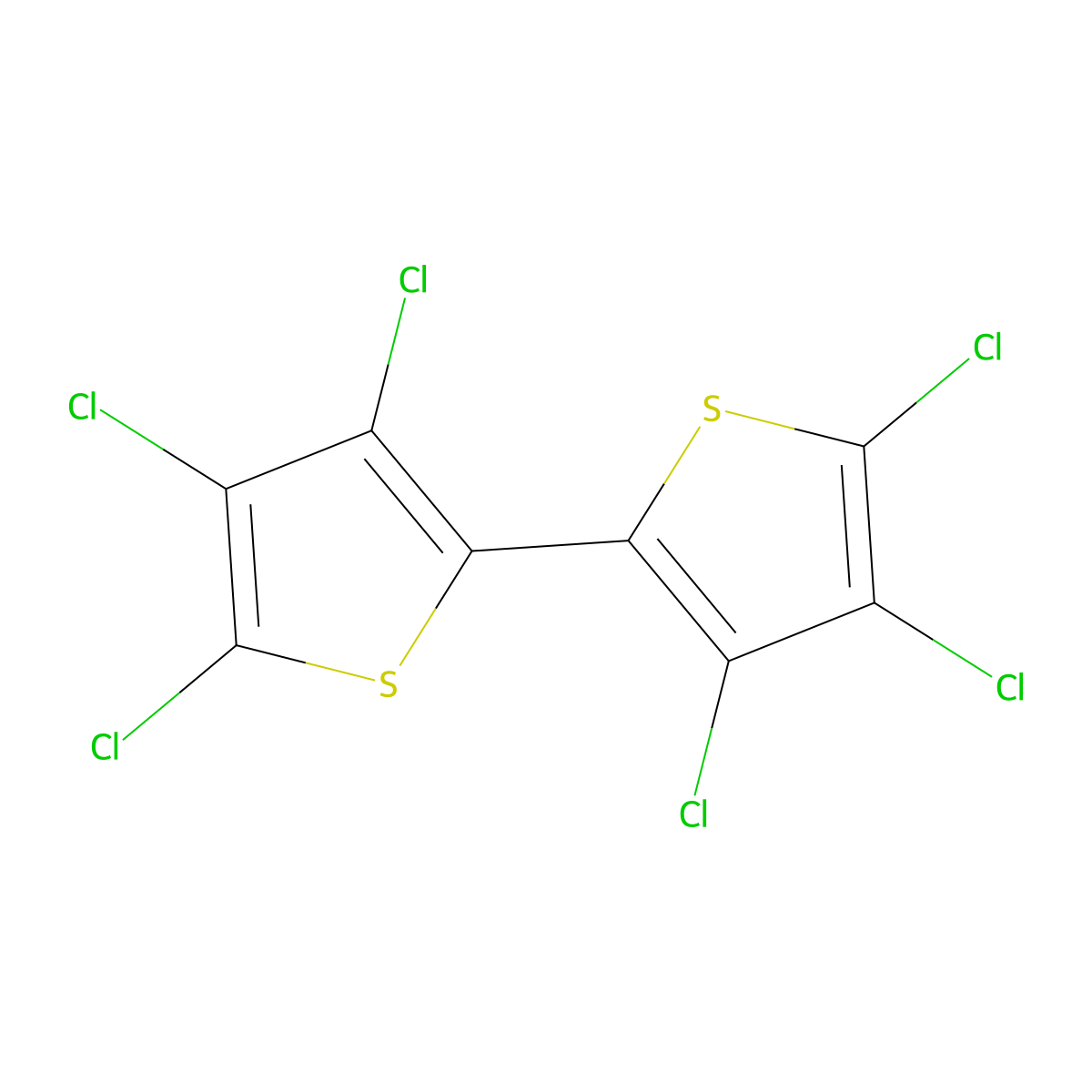 3,4,5,3',4',5'-Hexachloro-2,2'-bithiophene molecular structure, CAS 34721-65-8