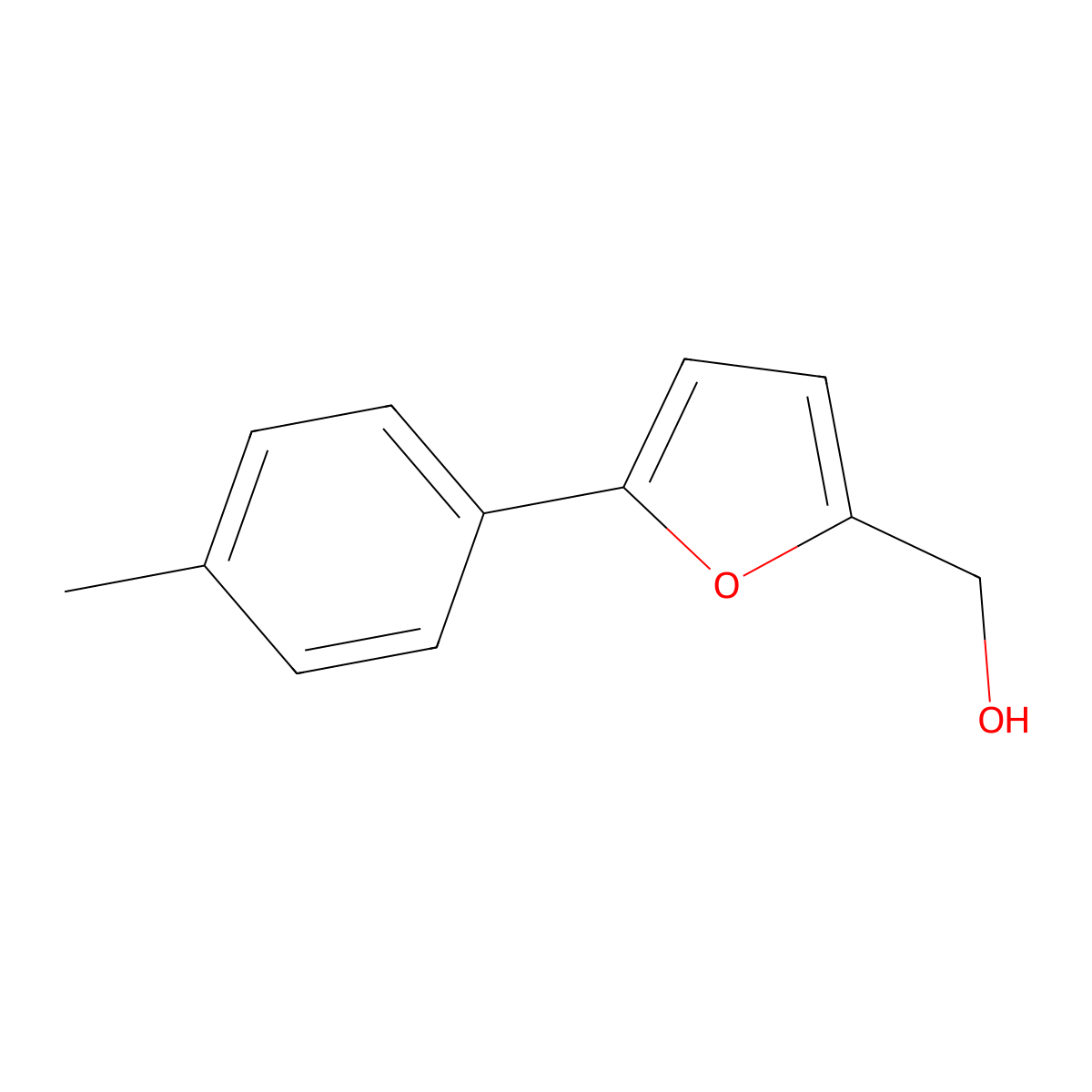(5-(p-Tolyl)furan-2-yl)methanol molecular structure, CAS 34721-83-0