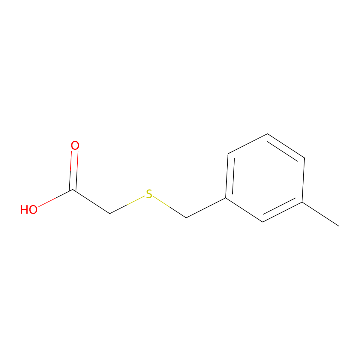[(3-Methylbenzyl)sulfanyl]acetic acid molecular structure, CAS 34722-35-5