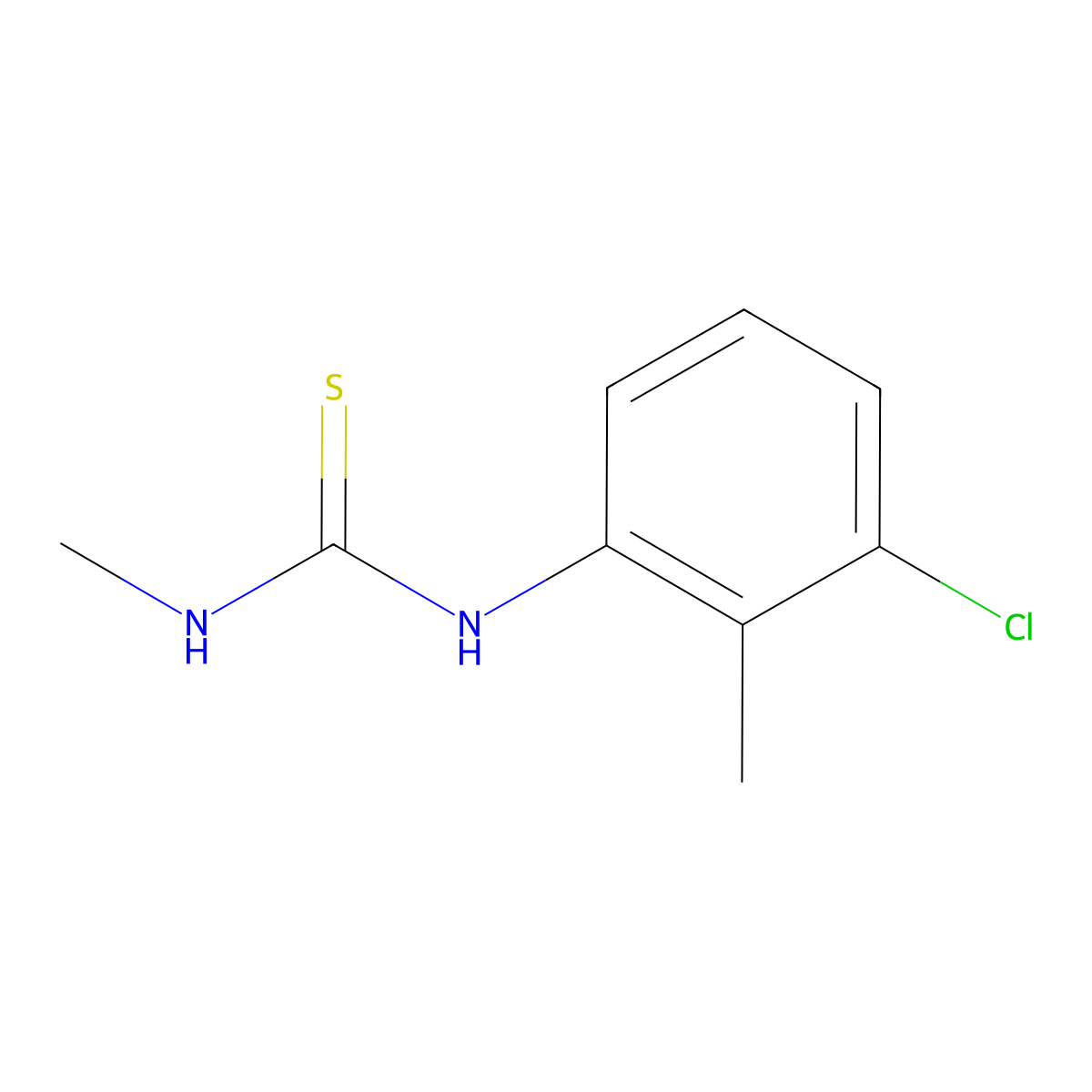 1-(3-Chloro-2-methylphenyl)-3-methylthiourea molecular structure, CAS 34725-21-8