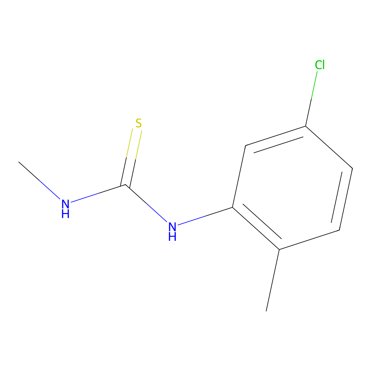 N-(5-chloro-2-methylphenyl)-N'-methylthiourea molecular structure, CAS 34725-22-9