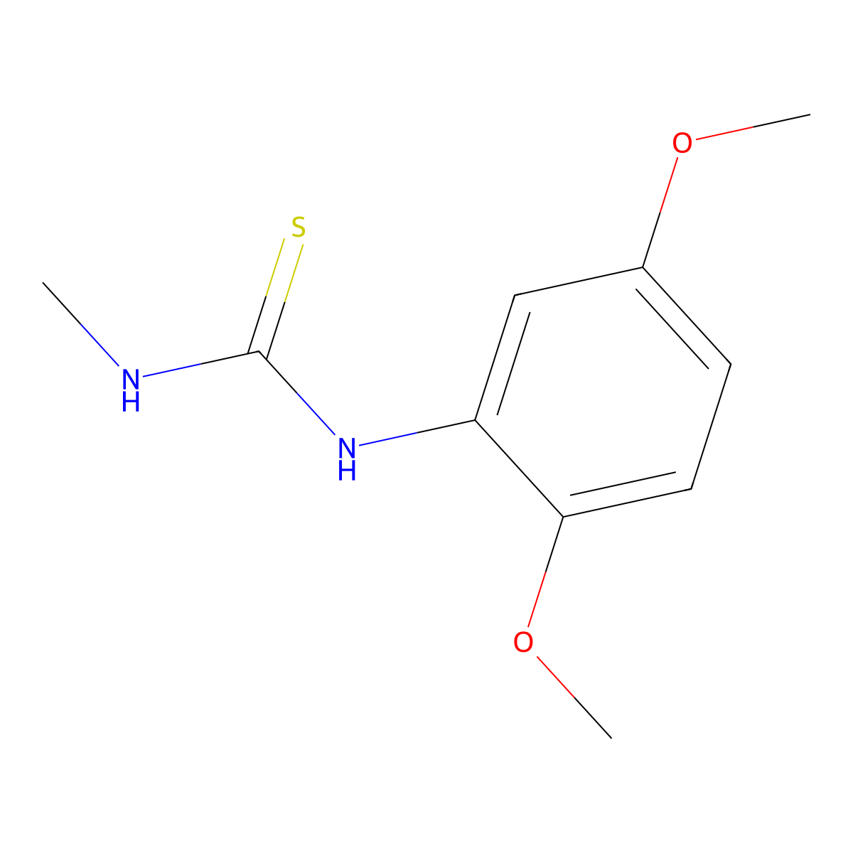 1-(2,5-Dimethoxyphenyl)-3-methyl-2-thiourea molecular structure, CAS 34725-25-2
