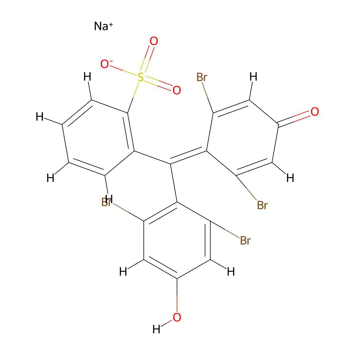 Sodium Bromophenol Blue molecular structure, CAS 34725-61-6