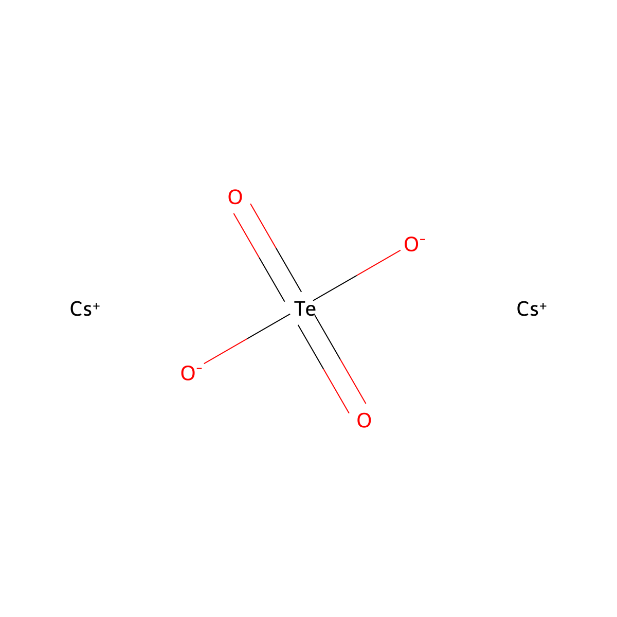 Telluric acid (H2TeO4), cesium salt (1:2) molecular structure, CAS 34729-54-9