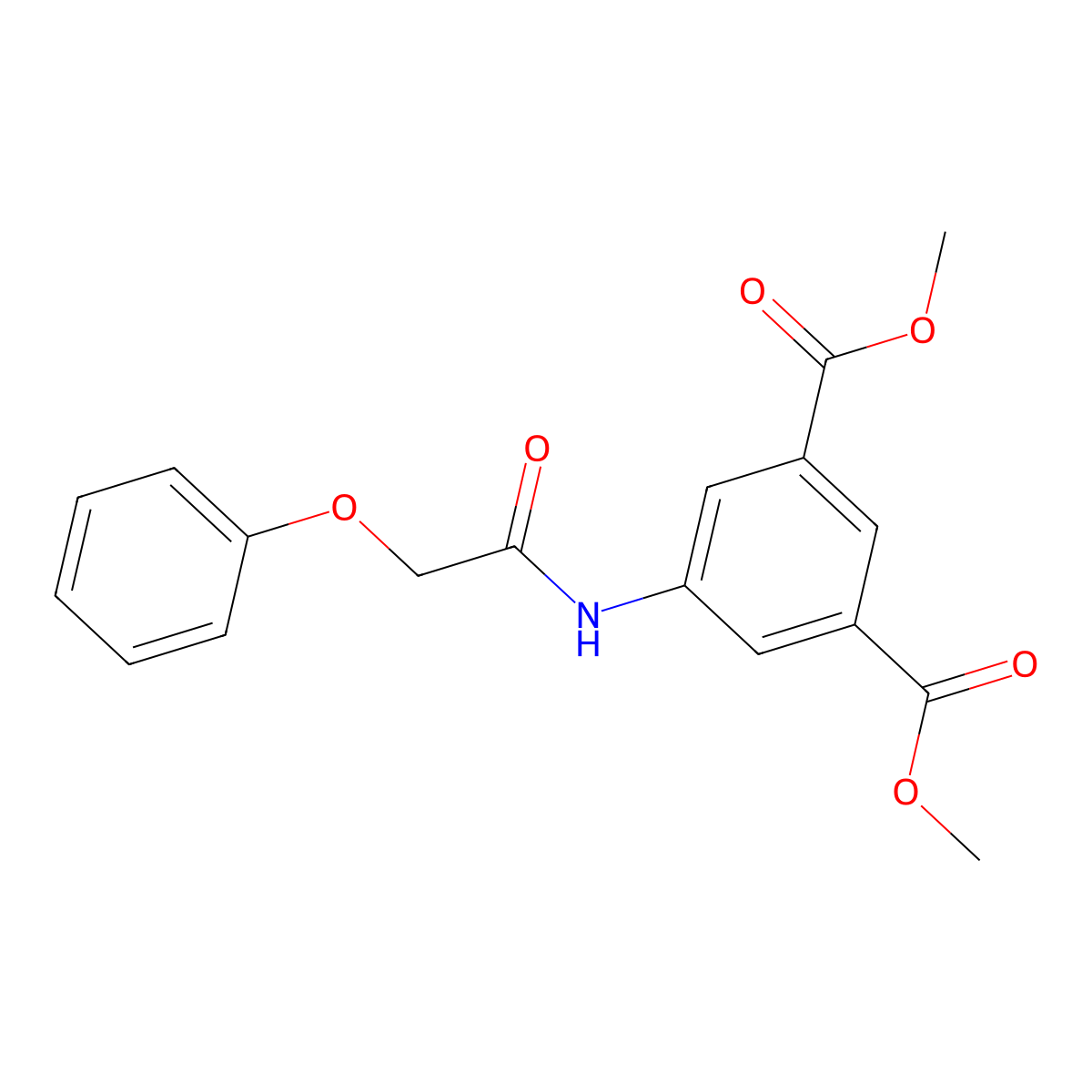 Dimethyl 5-[(phenoxyacetyl)amino]isophthalate molecular structure, CAS 347308-49-0