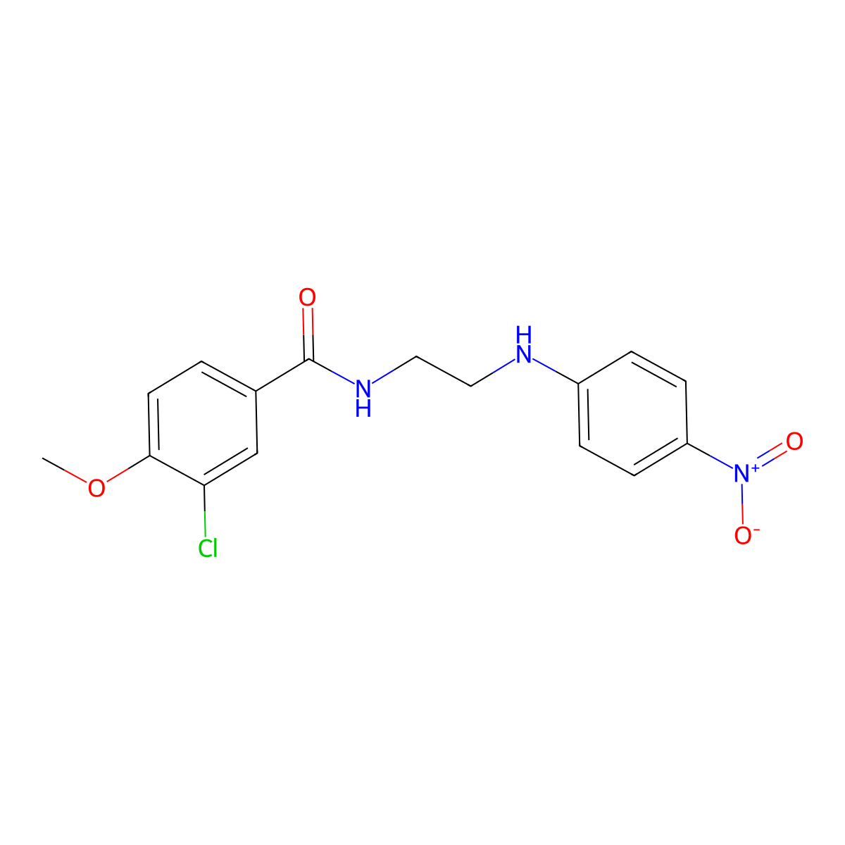 3-chloro-4-methoxy-N-[2-(4-nitroanilino)ethyl]benzamide molecular structure, CAS 347309-10-8