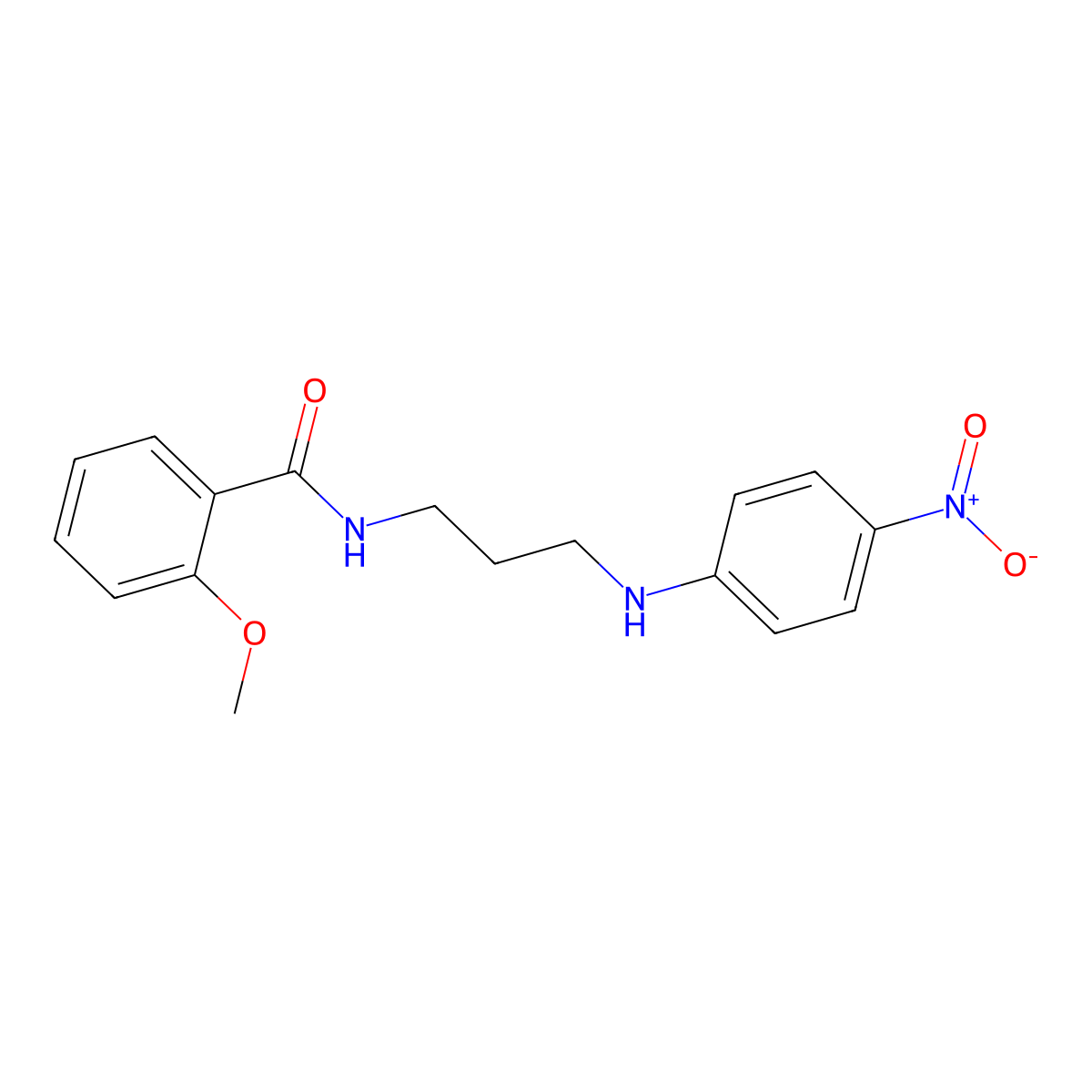 2-methoxy-N-[3-(4-nitroanilino)propyl]benzamide molecular structure, CAS 347309-99-3