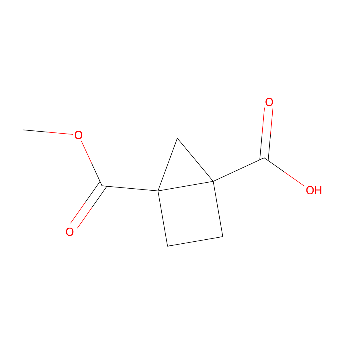 4-(Methoxycarbonyl)bicyclo[2.1.0]pentane-1-carboxylic acid molecular structure, CAS 34731-77-6