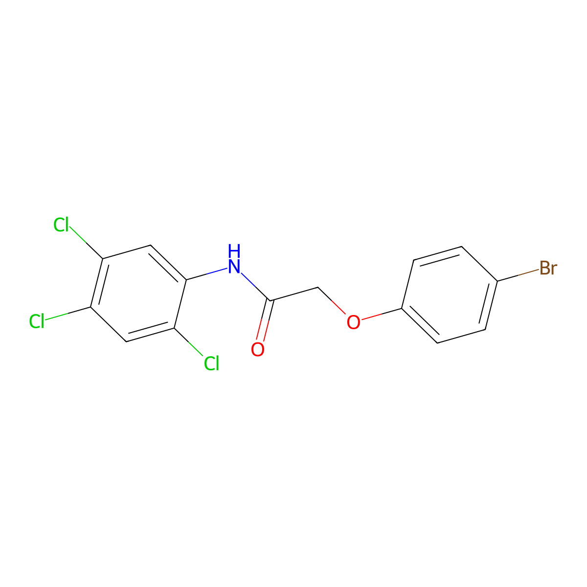 2-(4-bromophenoxy)-N-(2,4,5-trichlorophenyl)acetamide molecular structure, CAS 347310-32-1