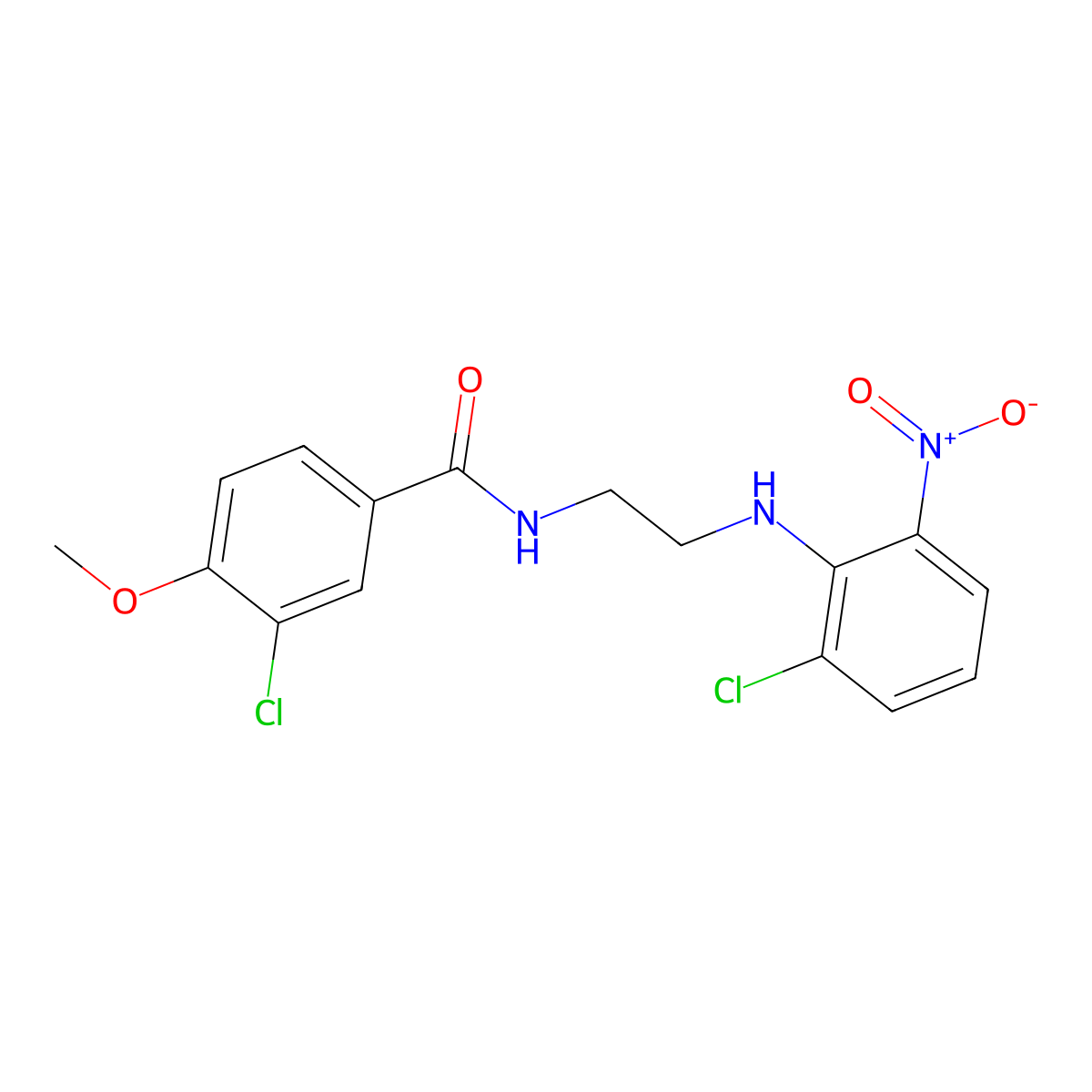 3-chloro-N-[2-(2-chloro-6-nitroanilino)ethyl]-4-methoxybenzamide molecular structure, CAS 347310-40-1
