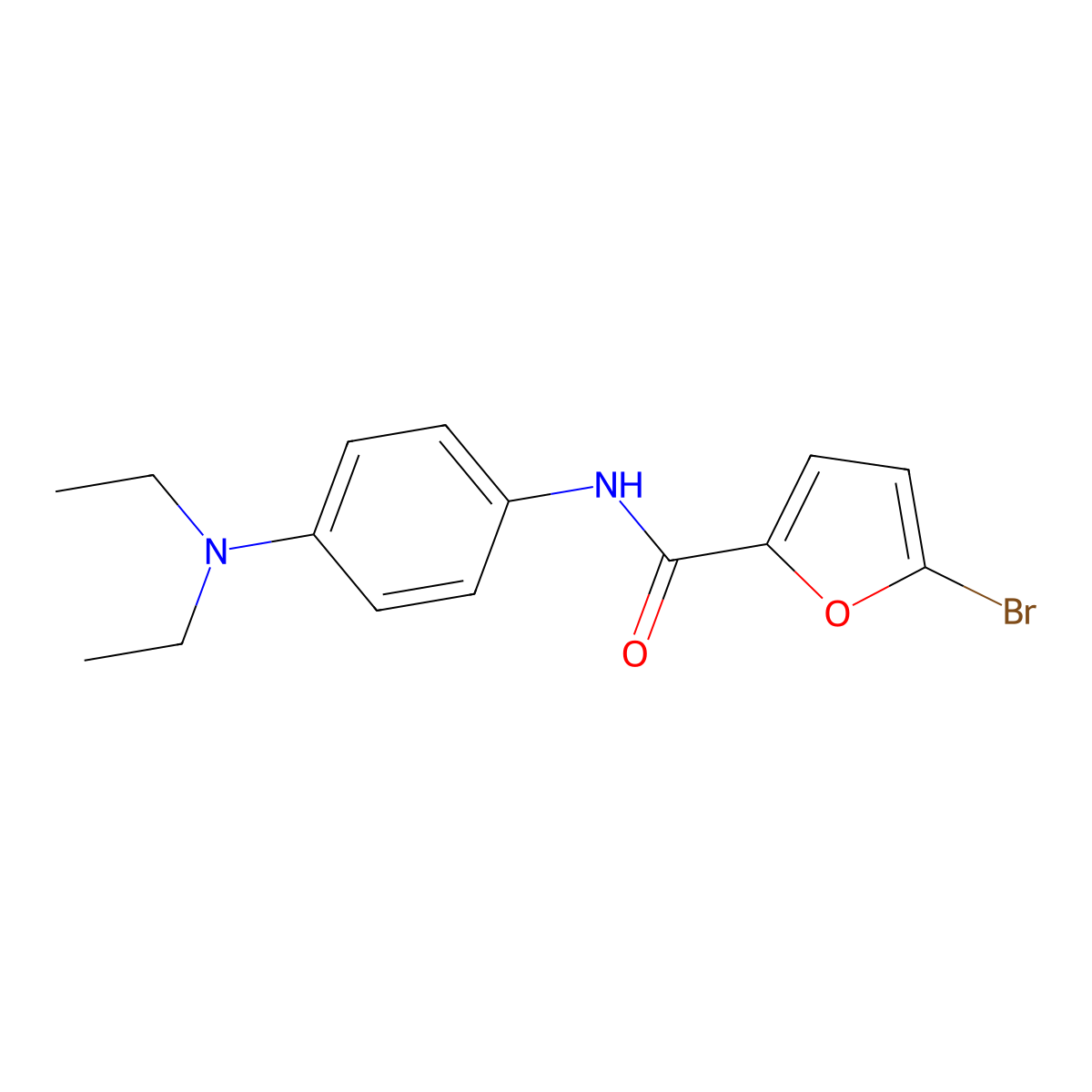 5-bromo-N-[4-(diethylamino)phenyl]furan-2-carboxamide molecular structure, CAS 347310-70-7