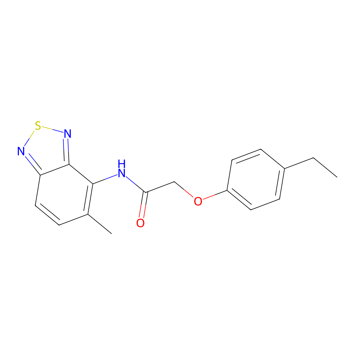 2-(4-ethylphenoxy)-N-(5-methyl-2,1,3-benzothiadiazol-4-yl)acetamide molecular structure, CAS 347310-77-4