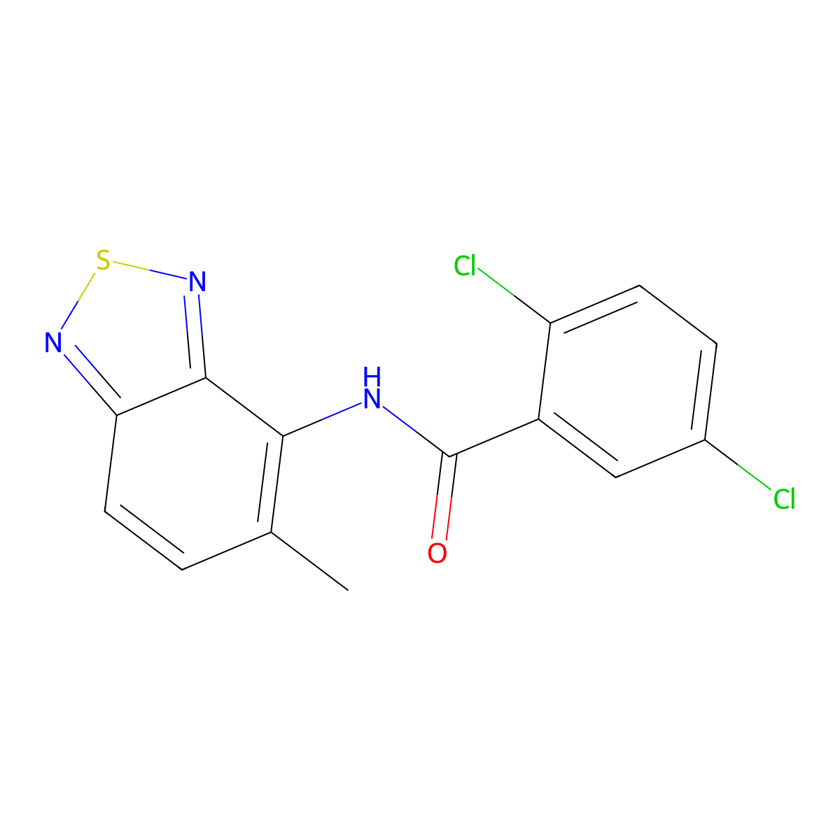 2,5-dichloro-N-(5-methyl-2,1,3-benzothiadiazol-4-yl)benzamide molecular structure, CAS 347311-35-7