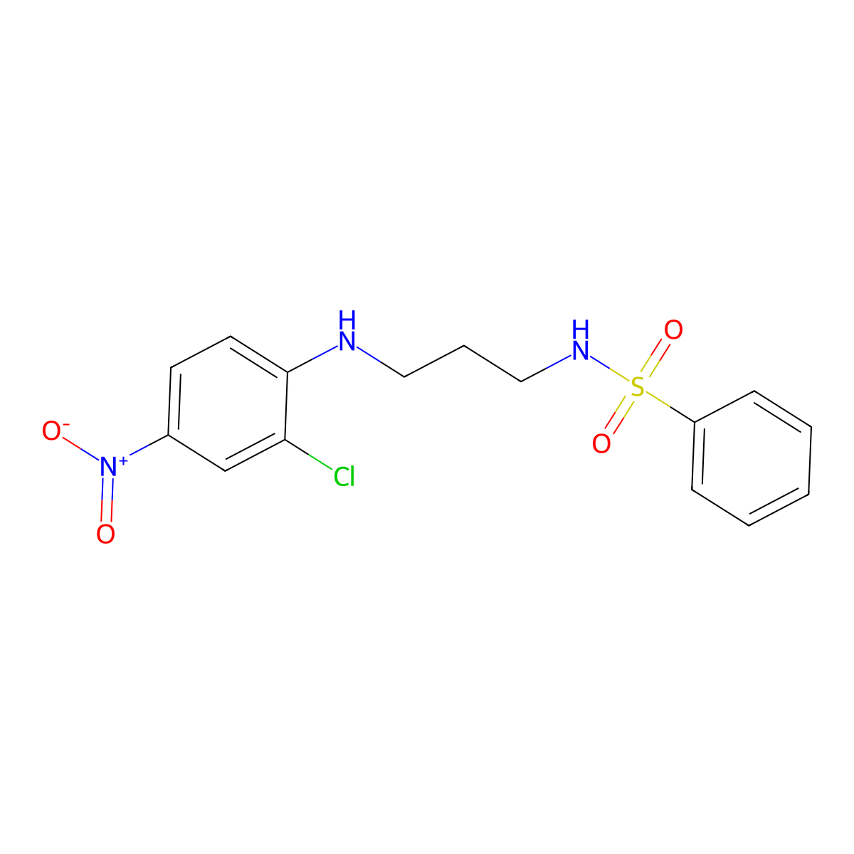 N-[3-(2-chloro-4-nitroanilino)propyl]benzenesulfonamide molecular structure, CAS 347311-49-3