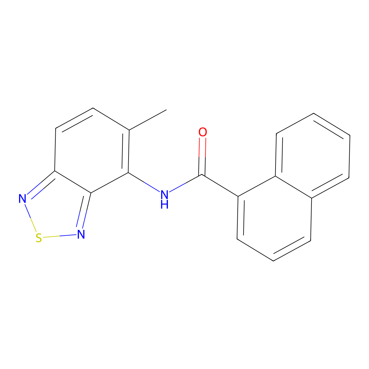 N-(5-methyl-2,1,3-benzothiadiazol-4-yl)naphthalene-1-carboxamide molecular structure, CAS 347311-62-0