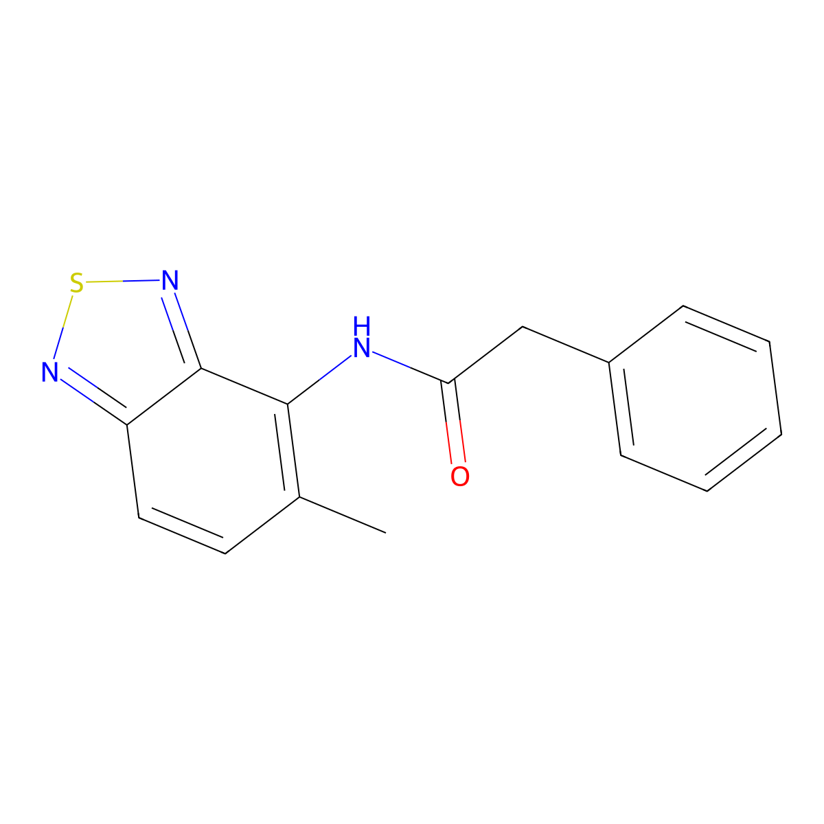 N-(5-methyl-2,1,3-benzothiadiazol-4-yl)-2-phenylacetamide molecular structure, CAS 347311-67-5