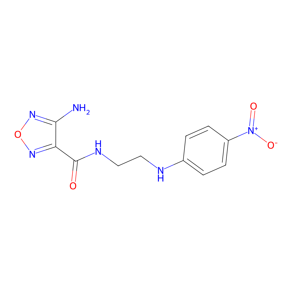4-amino-N-[2-(4-nitroanilino)ethyl]-1,2,5-oxadiazole-3-carboxamide molecular structure, CAS 347313-98-8