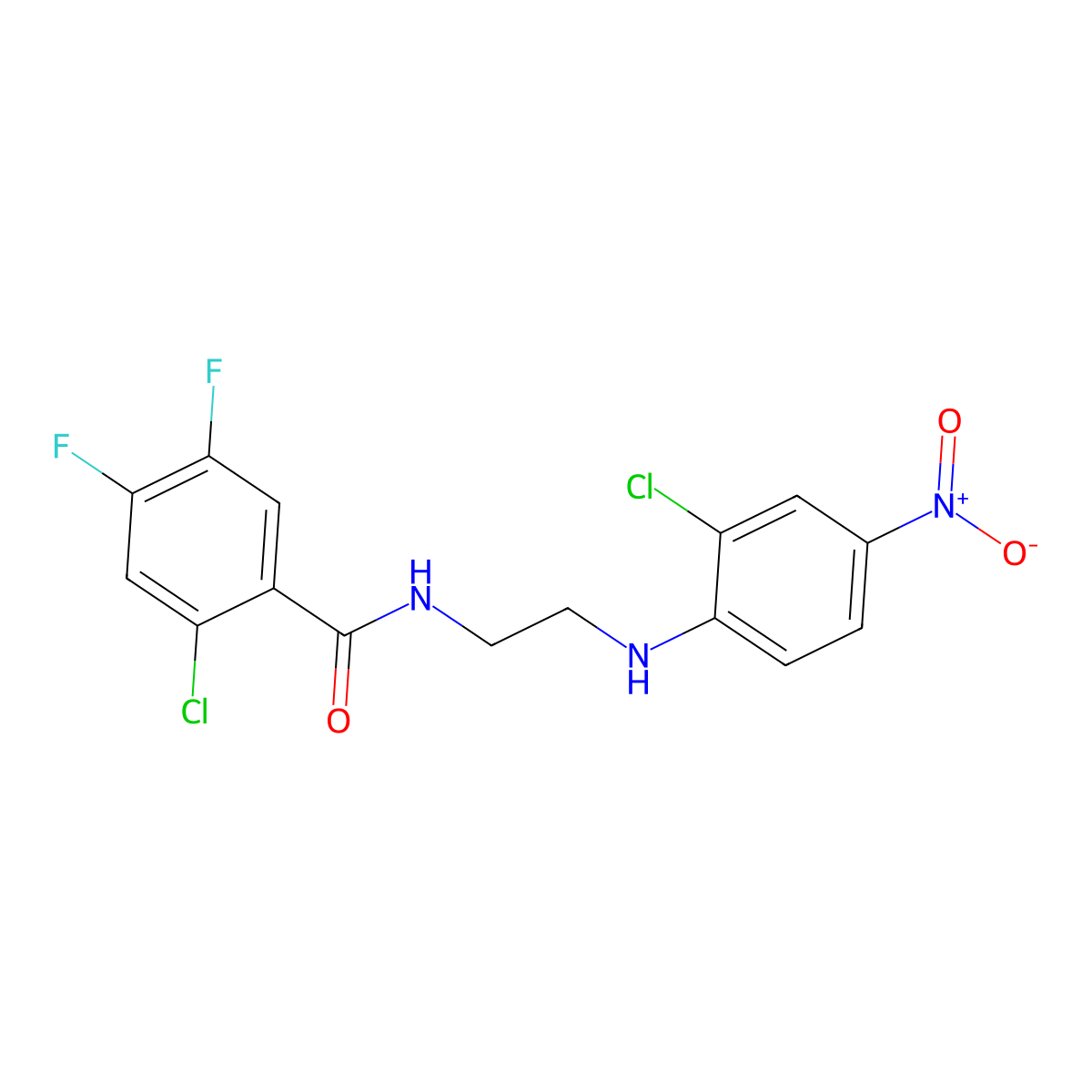 2-chloro-N-[2-(2-chloro-4-nitroanilino)ethyl]-4,5-difluorobenzamide molecular structure, CAS 347314-93-6