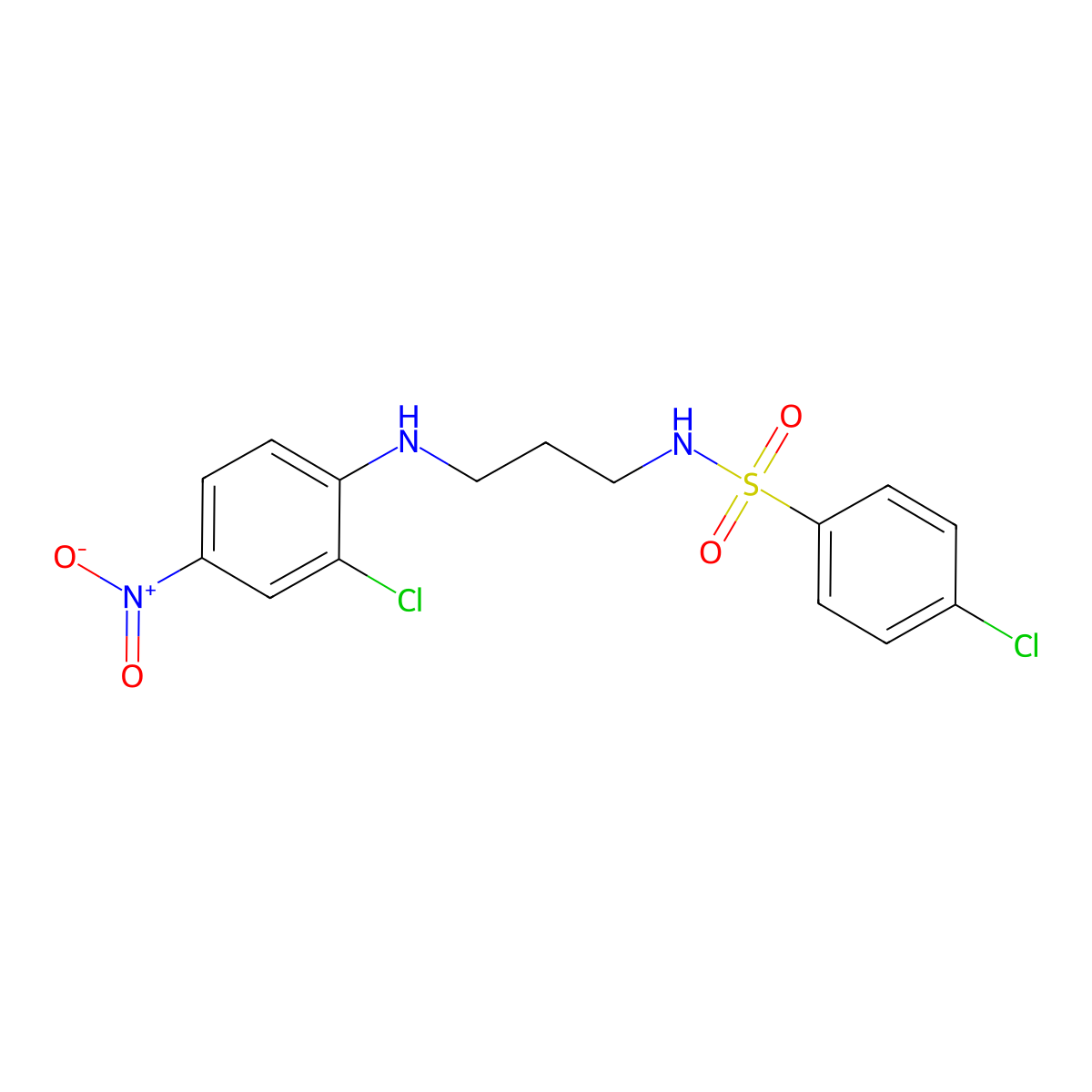 4-chloro-N-[3-(2-chloro-4-nitroanilino)propyl]benzenesulfonamide molecular structure, CAS 347316-45-4