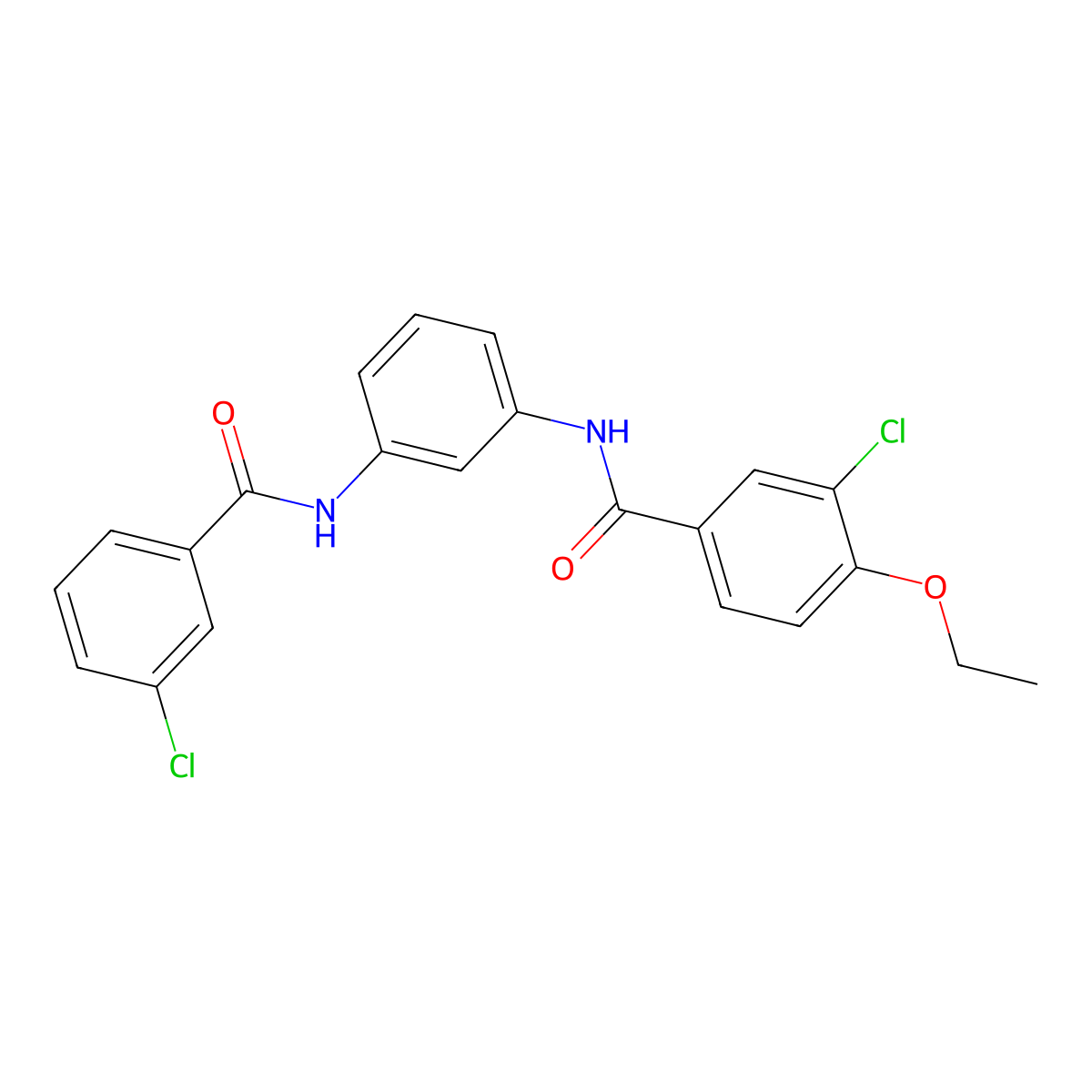 3-chloro-N-[3-[(3-chlorobenzoyl)amino]phenyl]-4-ethoxybenzamide molecular structure, CAS 347317-91-3