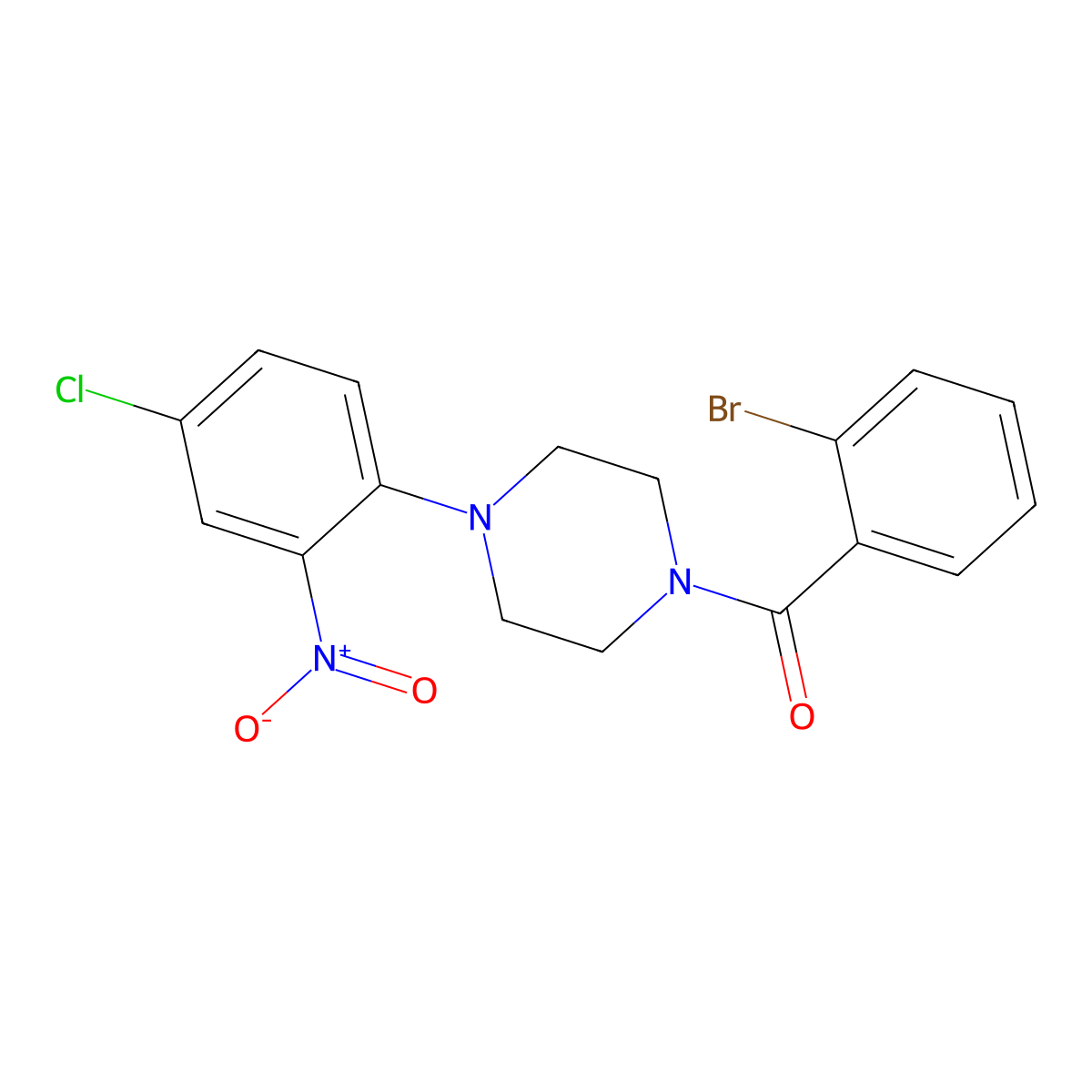 (2-Bromophenyl)-[4-(4-chloro-2-nitrophenyl)piperazin-1-yl]methanone molecular structure, CAS 347318-16-5
