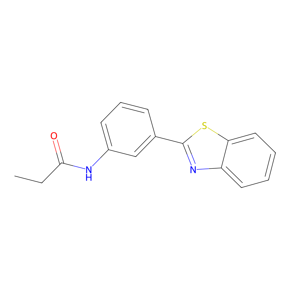 N-[3-(1,3-benzothiazol-2-yl)phenyl]propanamide molecular structure, CAS 347318-88-1