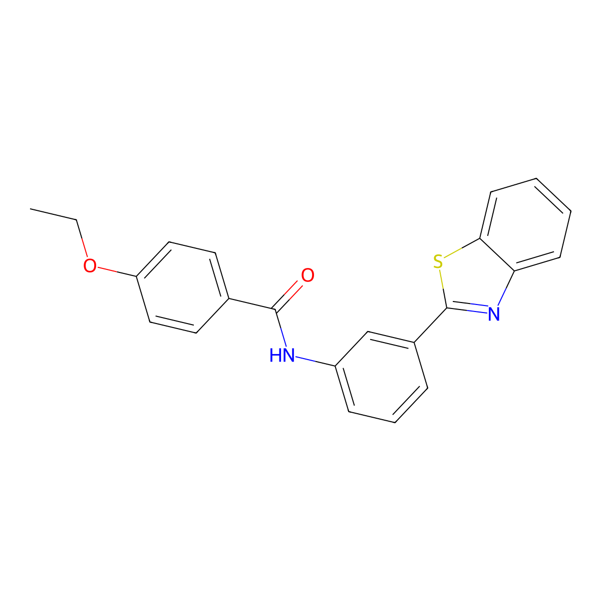 N-[3-(1,3-benzothiazol-2-yl)phenyl]-4-ethoxybenzamide molecular structure, CAS 347318-94-9