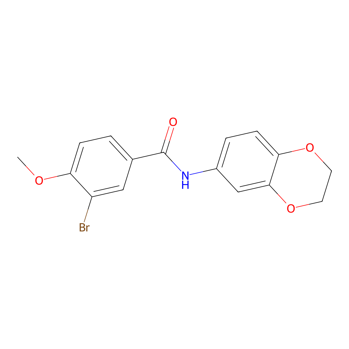 3-bromo-N-(2,3-dihydro-1,4-benzodioxin-6-yl)-4-methoxybenzamide molecular structure, CAS 347319-57-7