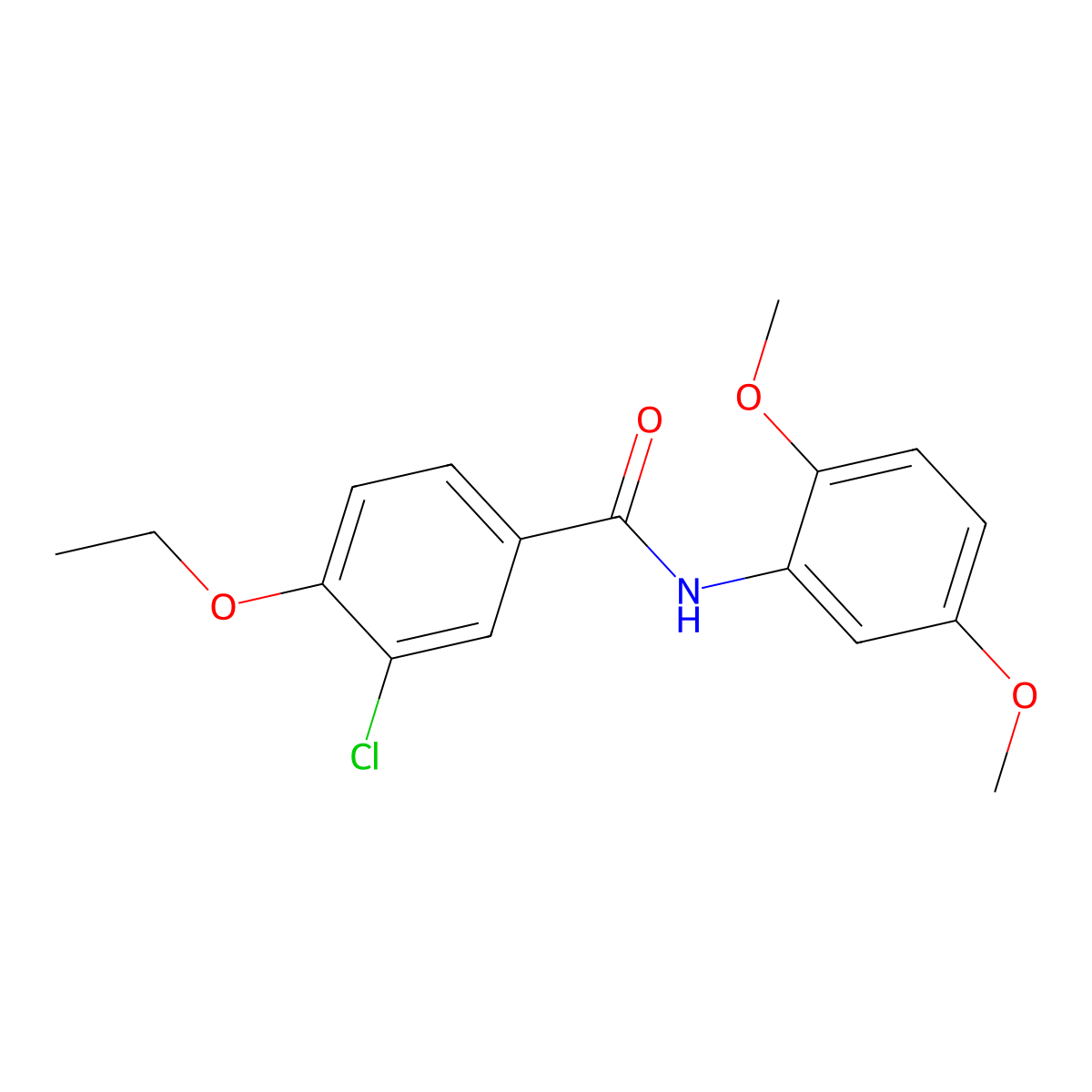 3-chloro-N-(2,5-dimethoxyphenyl)-4-ethoxybenzamide molecular structure, CAS 347319-99-7